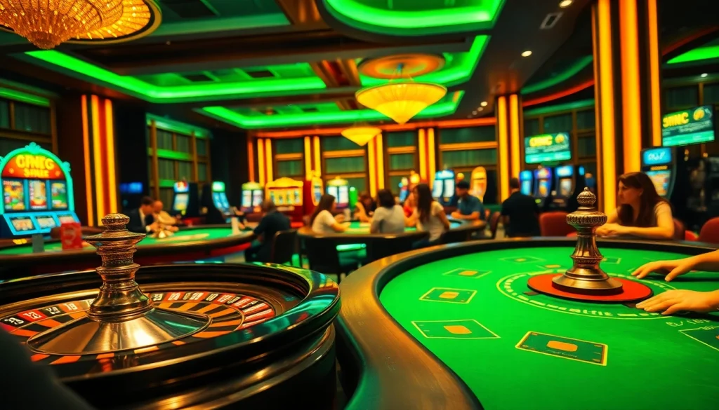 Link truy cập shbet as players enjoy thrilling casino games surrounded by vibrant atmosphere.