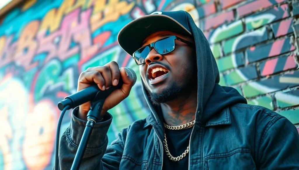OK88 captivating live performance showcasing vibrant street art and energetic atmosphere.