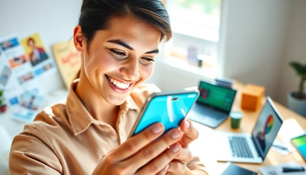 Engaging user experience on Awin66 platform displayed on a smartphone screen with vivid workspace elements.